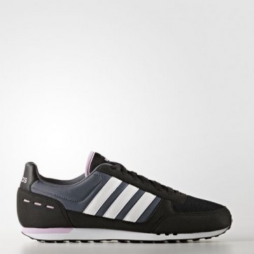 Zapatillas Adidas para mujer city racer core negro/footwear blanco/light orchid B74490-399
