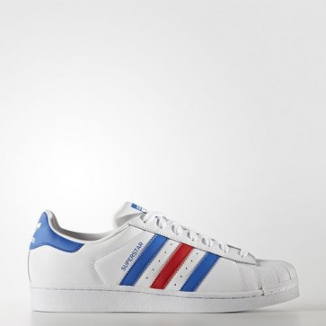 Zapatillas Adidas para hombre super star footwear blanco/azul/rojo BB2246-221