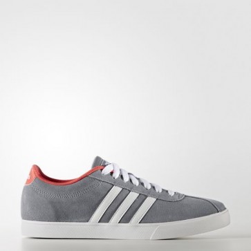 Zapatillas Adidas para mujer courtset gris/footwear blanco/shock rojo B74557-070