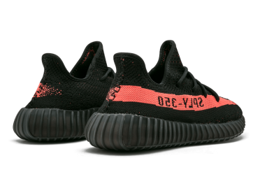 Zapatillas unisex Adidas Yeezy boost 350 V2 negero/Solar rojo negero_002