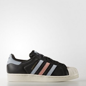 Zapatillas Adidas para mujer super star core negro/easy azul/haze coral BB2141-133