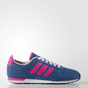 Zapatillas Adidas para mujer city racer core azul/shock rosa/mystery azul B74492-400