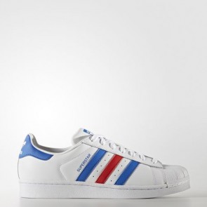 Zapatillas Adidas para hombre super star footwear blanco/azul/rojo BB2246-221